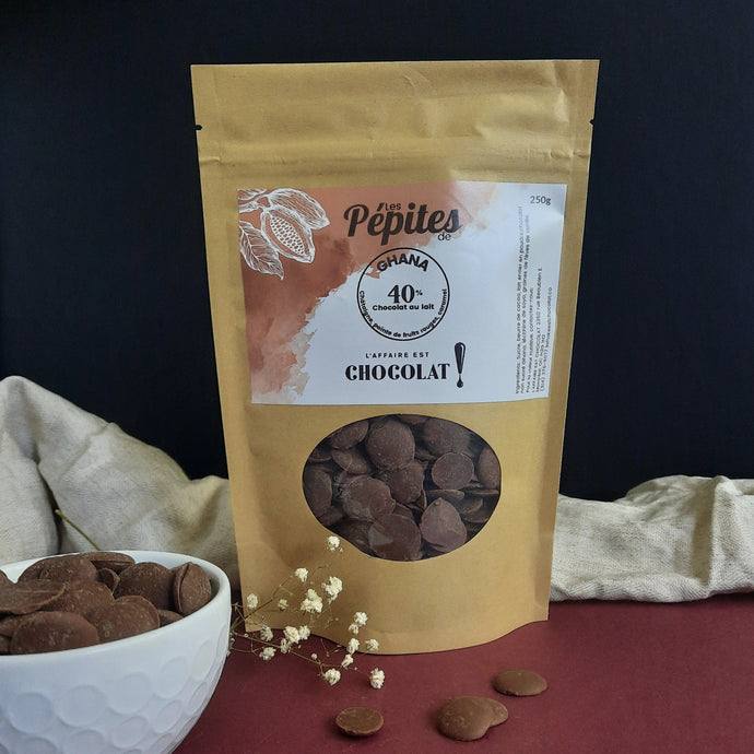Pépites | Chocolat origine Ghana au lait 40% de cacao